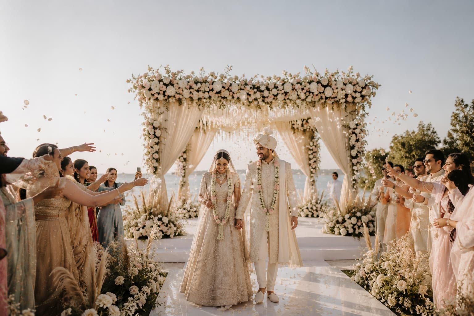 Luxury wedding reception with refined tablescape styling
